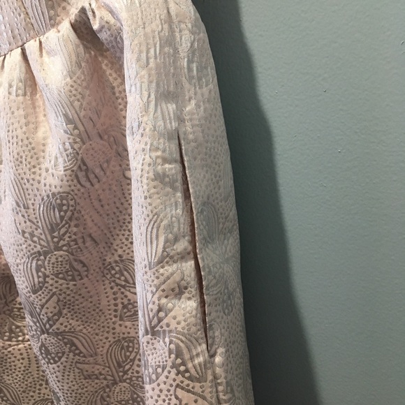 Blush Pink Metallic Print Strapless Dress | Tulle - Picture 4 of 8